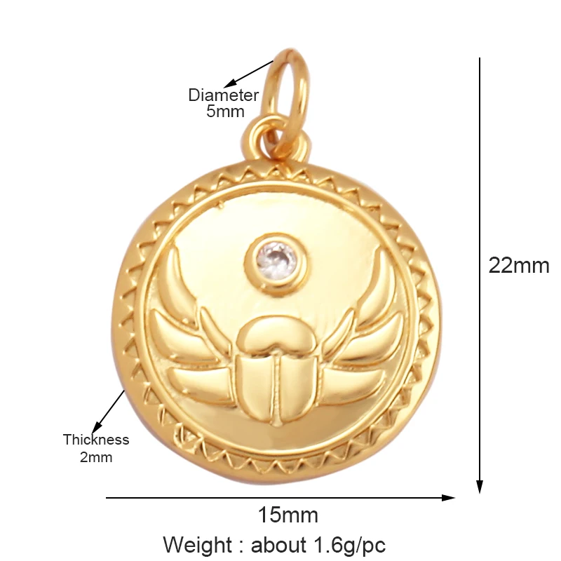 Trendy Butterfly Dragonfly Bird Scorpion Animal Charm Pendant,Cute 18K Gold Necklace Bracelet for Handmade Jewelry Supplies M77