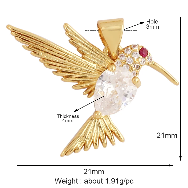 Trendy Butterfly Dragonfly Bird Scorpion Animal Charm Pendant,Cute 18K Gold Necklace Bracelet for Handmade Jewelry Supplies M77