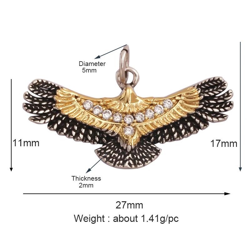 Trendy Butterfly Dragonfly Bird Scorpion Animal Charm Pendant,Cute 18K Gold Necklace Bracelet for Handmade Jewelry Supplies M77