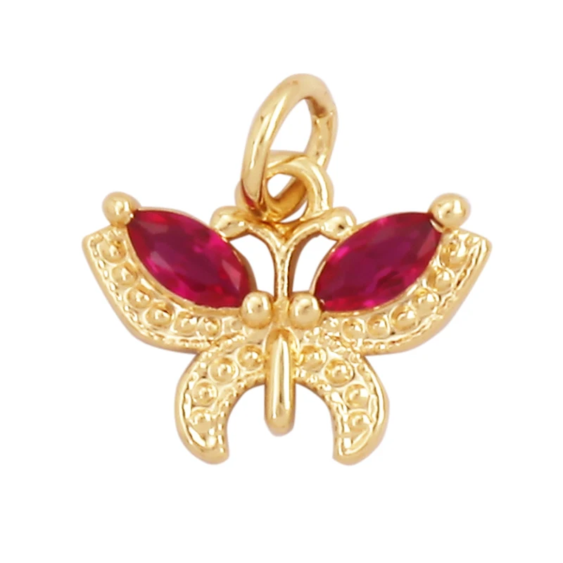 Trendy Butterfly Dragonfly Bird Scorpion Animal Charm Pendant,Cute 18K Gold Necklace Bracelet for Handmade Jewelry Supplies M77