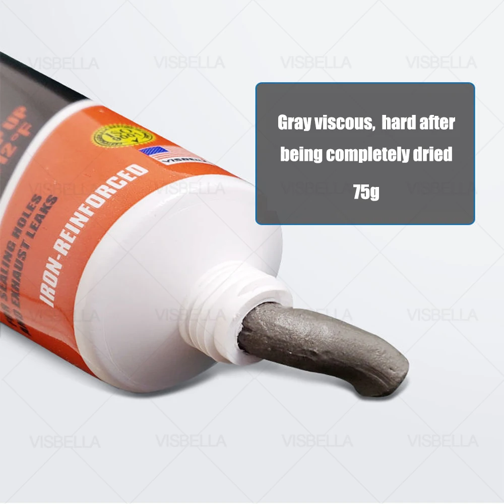 Muffler Cement Car Exhaust Sealant Pipe Filler Silicone Repair Paste for Motorcycle Leaks Plugging High Temperature Repair Glue