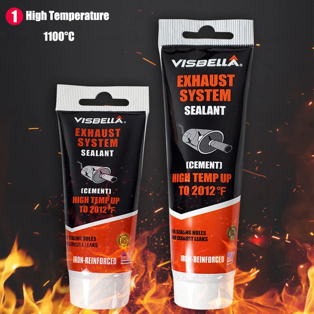 Muffler Cement Car Exhaust Sealant Pipe Filler Silicone Repair Paste for Motorcycle Leaks Plugging High Temperature Repair Glue
