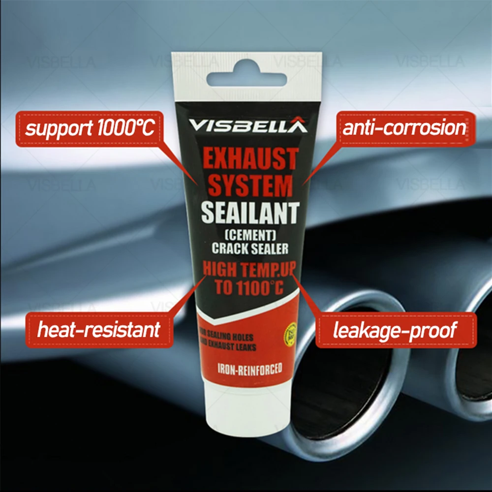 Muffler Cement Car Exhaust Sealant Pipe Filler Silicone Repair Paste for Motorcycle Leaks Plugging High Temperature Repair Glue
