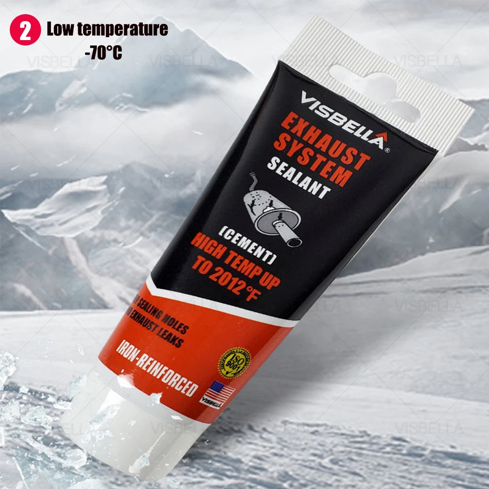 Muffler Cement Car Exhaust Sealant Pipe Filler Silicone Repair Paste for Motorcycle Leaks Plugging High Temperature Repair Glue