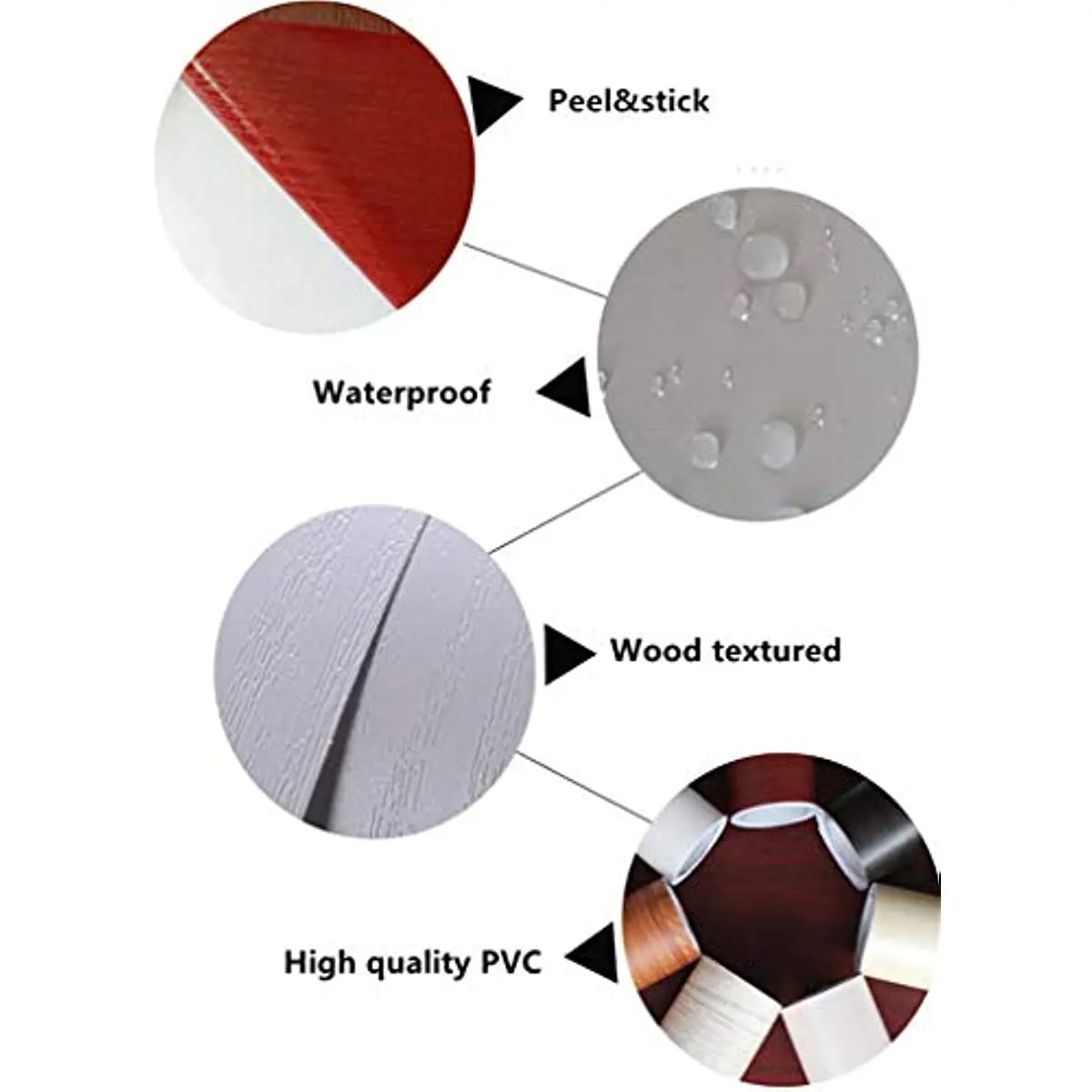 Wood Grain Peel and Stick Wallpaper Waterproof Self Adhesive Contact Paper Countertop Paper Funitures Decorative Vinyl Stickers