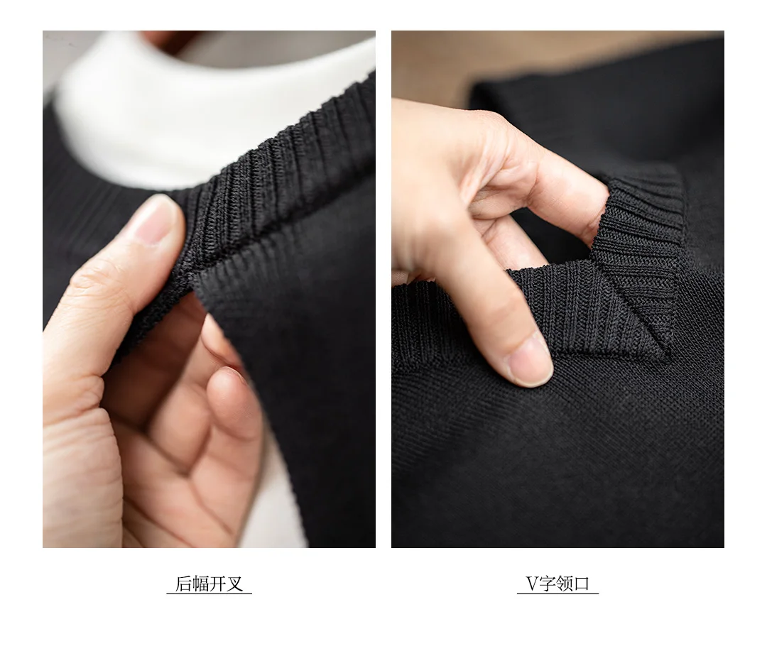 Maden Women's Casual V-neck Knitted Vest Vintage Black Sleeveless Lace-up Sweater Vests Female Knitwear Tops Oversize Outwear