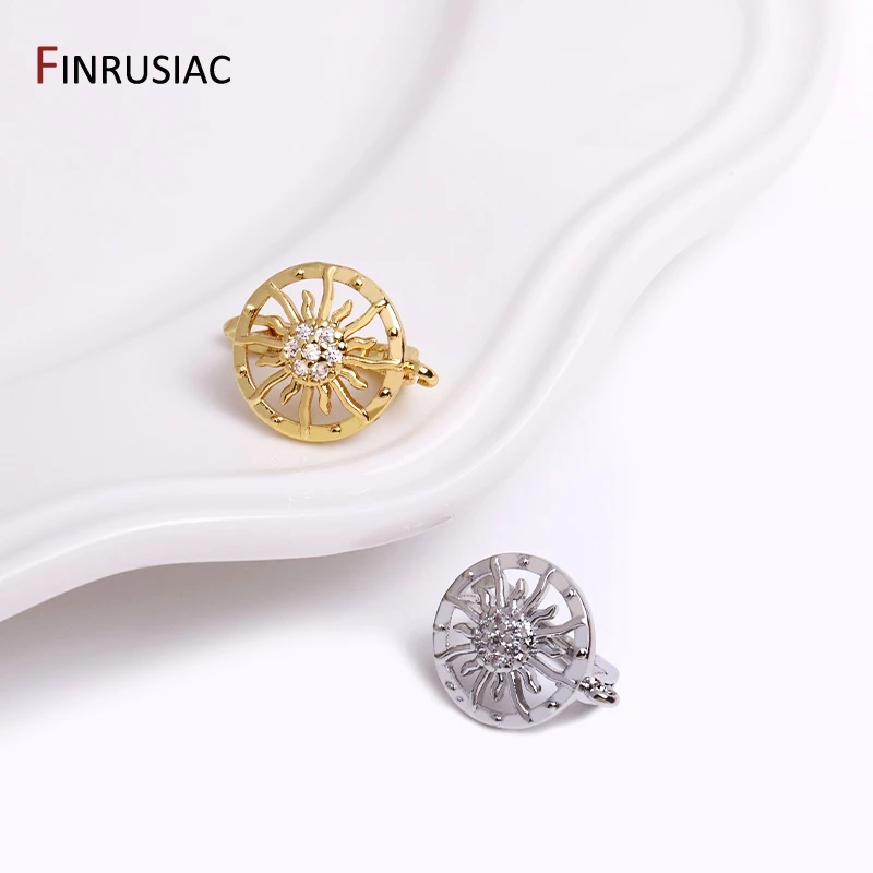 Earring Making Supplies Gold Plated Zircon Earwire Earring Hooks DIY Women Earring Jewelry Making Accessories Wholesale
