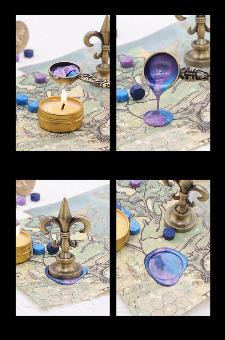 Bronze Spoon Vintage Craft Supplies Fire Paint Heating Decorative Tool Furnace Seal Wax Particle DIY Manual Scrapbooking SB009