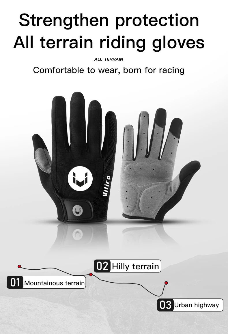 MTB Bike Sports Cycling Gloves Full Finger Men Women Running Fitness Gym Spring Summer Riding Motorcycle Gloves
