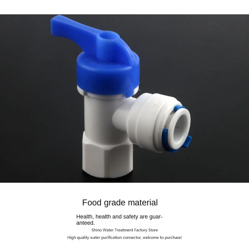 DZSGSP RO 1/4" 3/8" Male 1/2" Female Reveser Osmosis Aquarium Fitting Water Straight Plastic Ball Valve 1/4" 3/8" OD Hose Quick