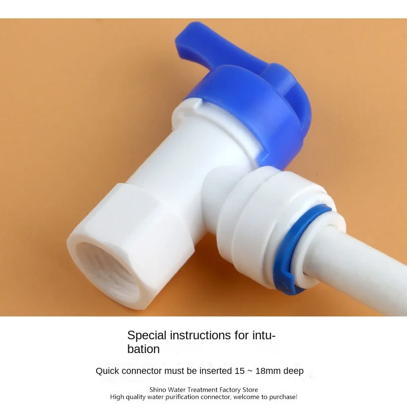 DZSGSP RO 1/4" 3/8" Male 1/2" Female Reveser Osmosis Aquarium Fitting Water Straight Plastic Ball Valve 1/4" 3/8" OD Hose Quick
