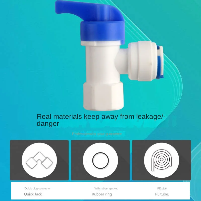 DZSGSP RO 1/4" 3/8" Male 1/2" Female Reveser Osmosis Aquarium Fitting Water Straight Plastic Ball Valve 1/4" 3/8" OD Hose Quick