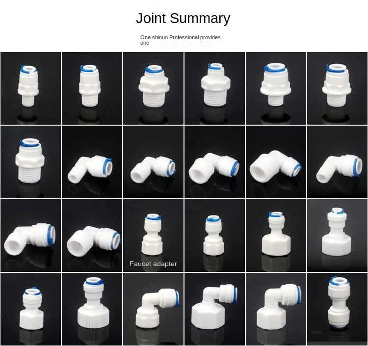 DZSGSP RO 1/4" 3/8" Male 1/2" Female Reveser Osmosis Aquarium Fitting Water Straight Plastic Ball Valve 1/4" 3/8" OD Hose Quick