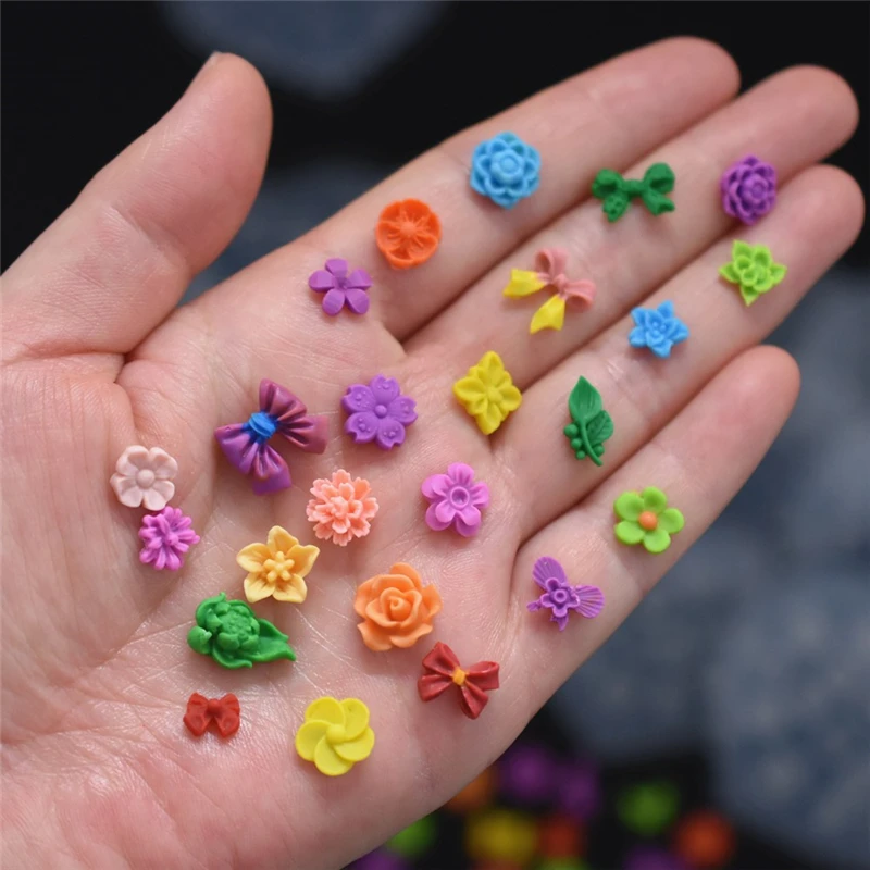 SNASAN Tiny Flower Heart Dolphin Gemstone Beauty Nail Art Resin Silicone Mould DIY Handmade Tool Small Beads Resin Silicone Mold