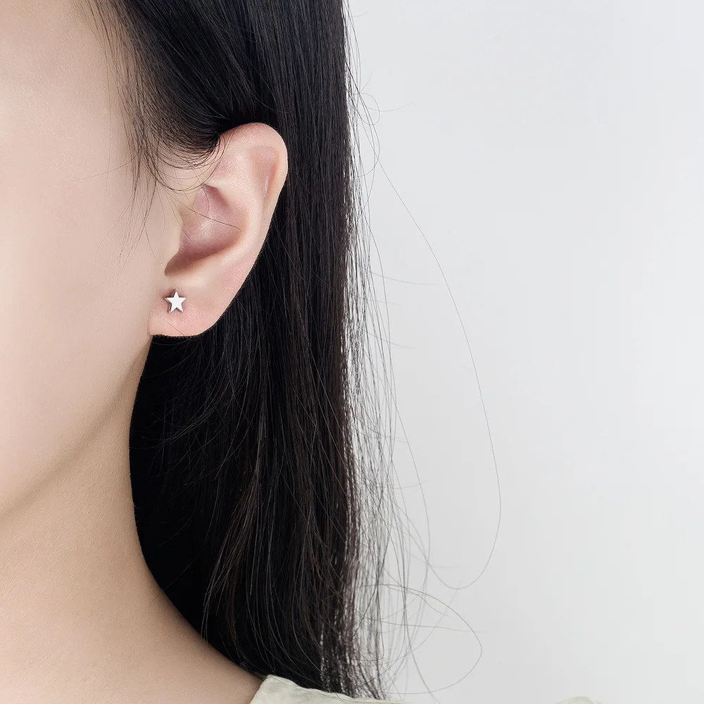 925 Sterling Silver Round Ball Star Cube Small Stud Earrings For Women Luxury Designer Jewelry High Quality GaaBou