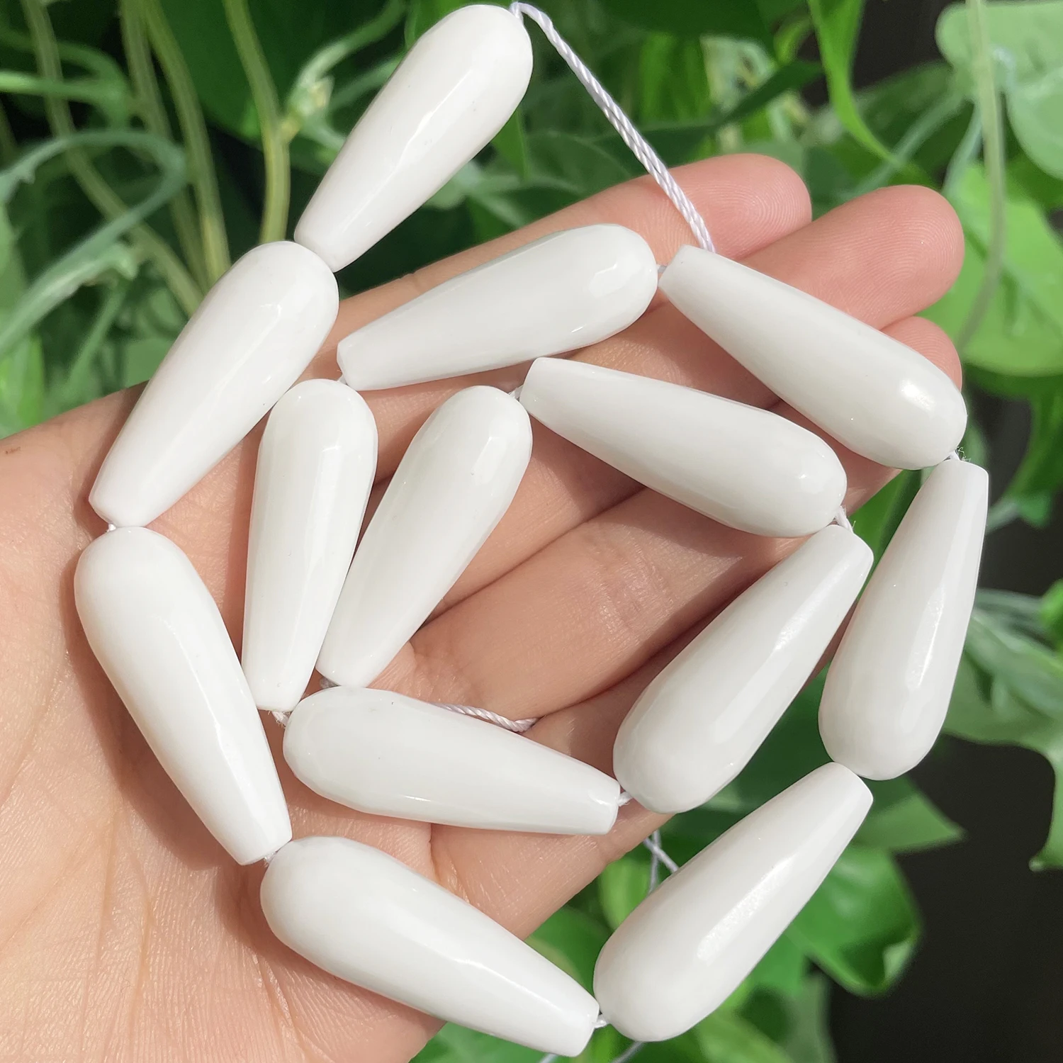 10x30mm Faceted Water Drop Shape Stone Natural Smoky Quartz Angelite Garnet Agates Loose Beads for Jewelry Making DIY Bracelet