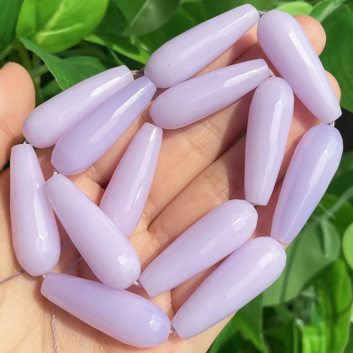 10x30mm Faceted Water Drop Shape Stone Natural Smoky Quartz Angelite Garnet Agates Loose Beads for Jewelry Making DIY Bracelet