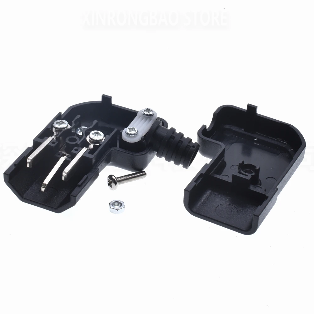 Black Elbow IEC320 C13 C14 Power Cord Wiring Power Plug Assemble IEC Connector Outlet PDU UPS Electrical AC Socket Plug 10A 250V