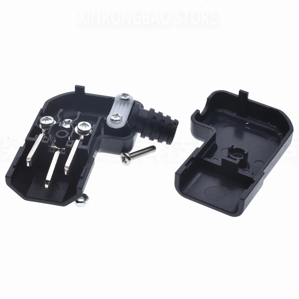 Black Elbow IEC320 C13 C14 Power Cord Wiring Power Plug Assemble IEC Connector Outlet PDU UPS Electrical AC Socket Plug 10A 250V