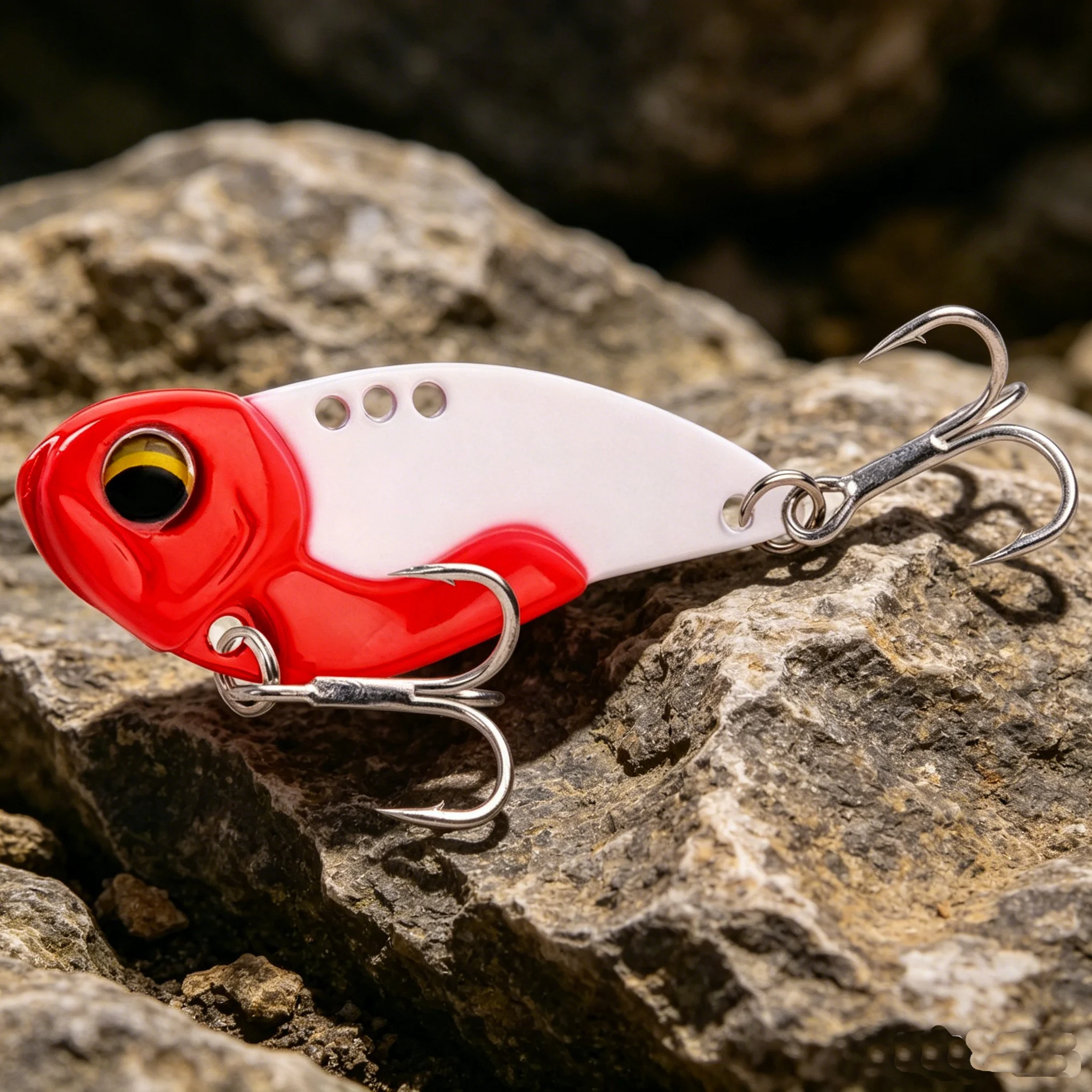 6pcs Metal VIB Fishing Lures 7.3g 10g 14g 20g Vivid Vibrations Spoon Lure Bass Artificial Hard Bait Cicada Lure VIB Bait 3D Eyes