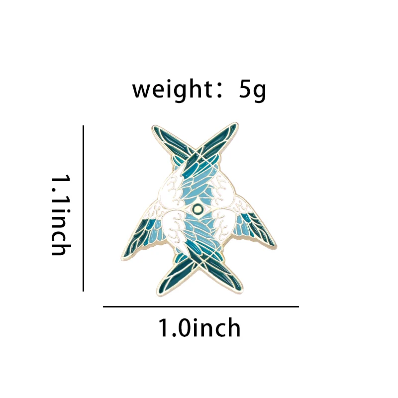 Angel Wings Enamel Pin Seraphim Pure Wings Lapel Pin Decorative Jewelry Brooche Cartoon Animal Accessories Badge for Friend Gift