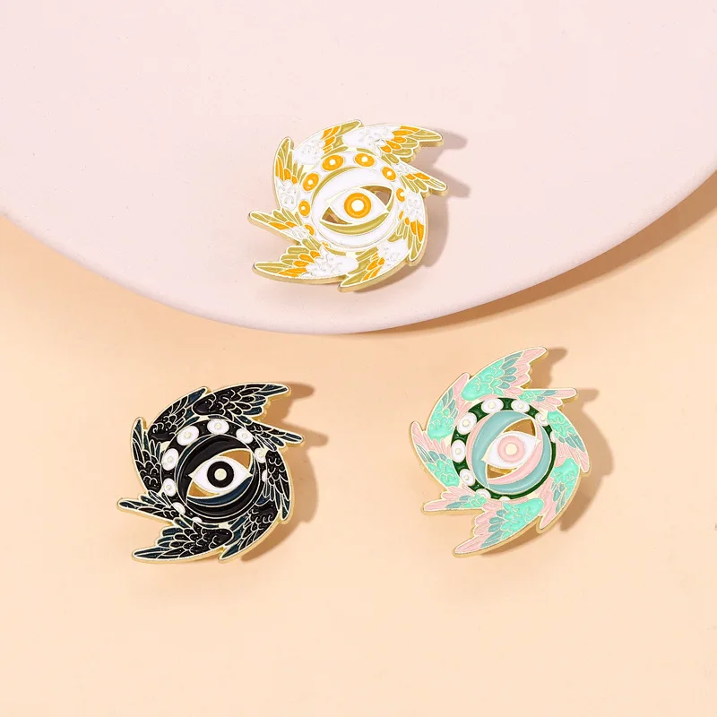 Angel Wings Enamel Pin Seraphim Pure Wings Lapel Pin Decorative Jewelry Brooche Cartoon Animal Accessories Badge for Friend Gift