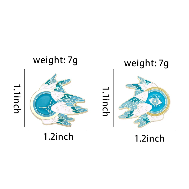 Angel Wings Enamel Pin Seraphim Pure Wings Lapel Pin Decorative Jewelry Brooche Cartoon Animal Accessories Badge for Friend Gift