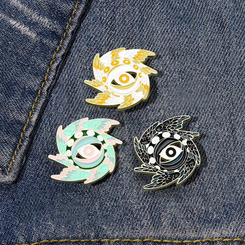 Angel Wings Enamel Pin Seraphim Pure Wings Lapel Pin Decorative Jewelry Brooche Cartoon Animal Accessories Badge for Friend Gift