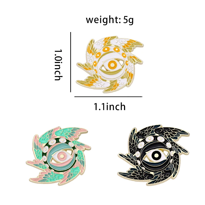 Angel Wings Enamel Pin Seraphim Pure Wings Lapel Pin Decorative Jewelry Brooche Cartoon Animal Accessories Badge for Friend Gift