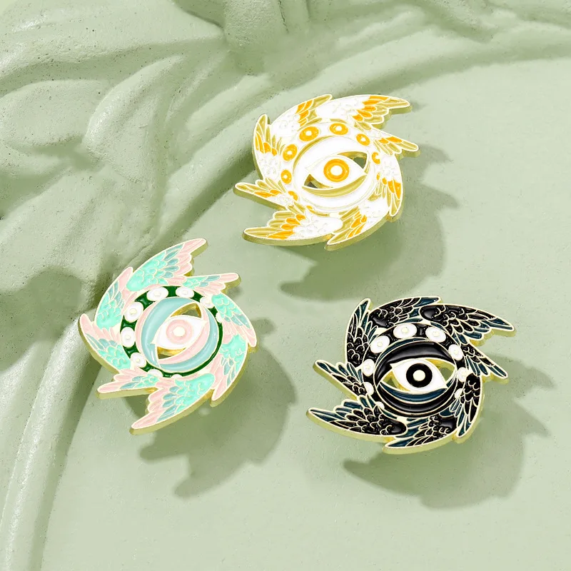 Angel Wings Enamel Pin Seraphim Pure Wings Lapel Pin Decorative Jewelry Brooche Cartoon Animal Accessories Badge for Friend Gift