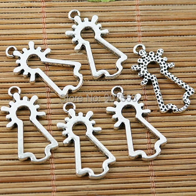 30pcs 25*13mm Hollow out NTRA SRA DEL Charms Pendant EF1841