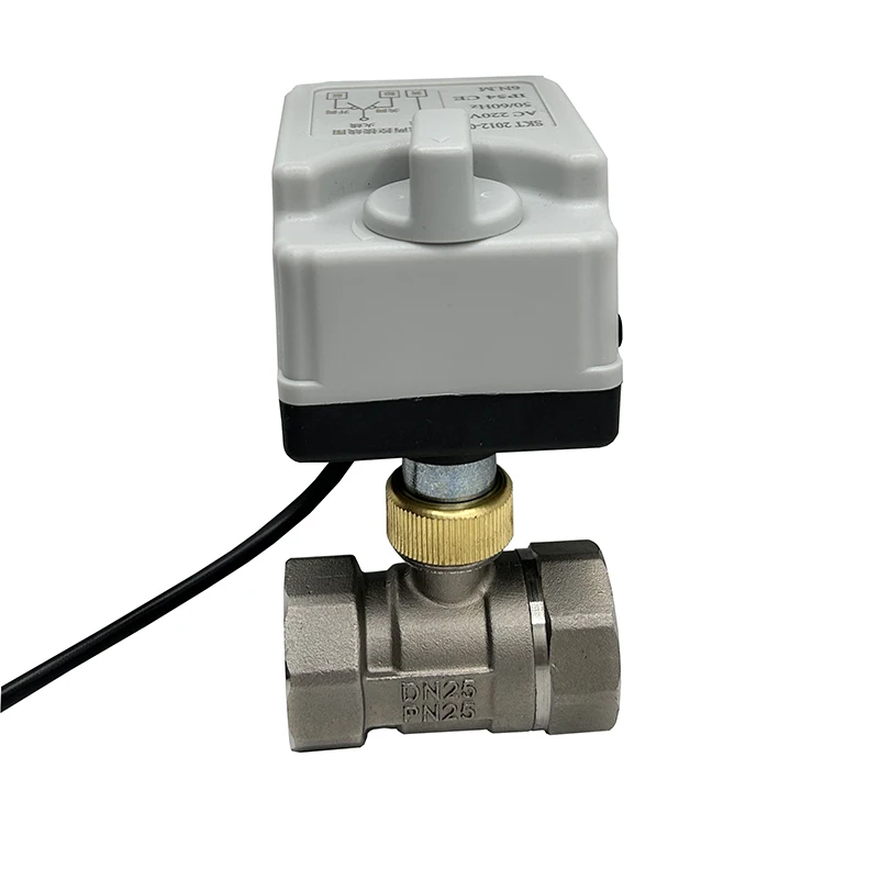 1/2" 3/4" 1" Stainless Steel Electric Ball Valve With Manual Switch 220V 12V Three Wire Two Point Control Motorized Ball Valve