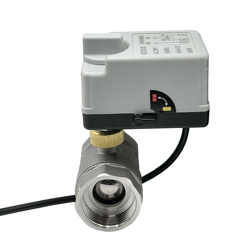 1/2" 3/4" 1" Stainless Steel Electric Ball Valve With Manual Switch 220V 12V Three Wire Two Point Control Motorized Ball Valve