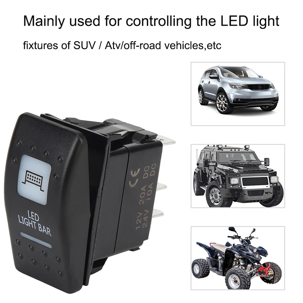 24V 12V Car Light Toggle Switch LED Rear Front Lamps Buttons Automotive Accessories For Boat Caravan Trailer Truck ATV Polaris