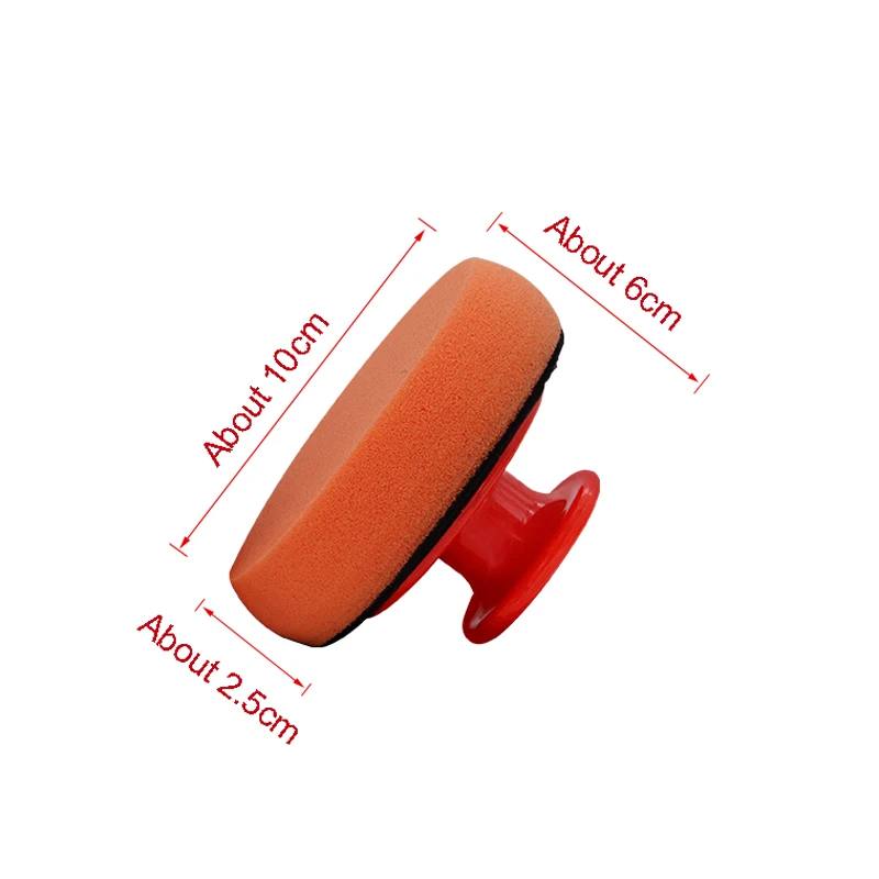 Car Waxing Handle Polishing Tool Car Wash Sponge Car Beauty Care Products Waxing Sponge Suit Car Cleaning Accessories for Car