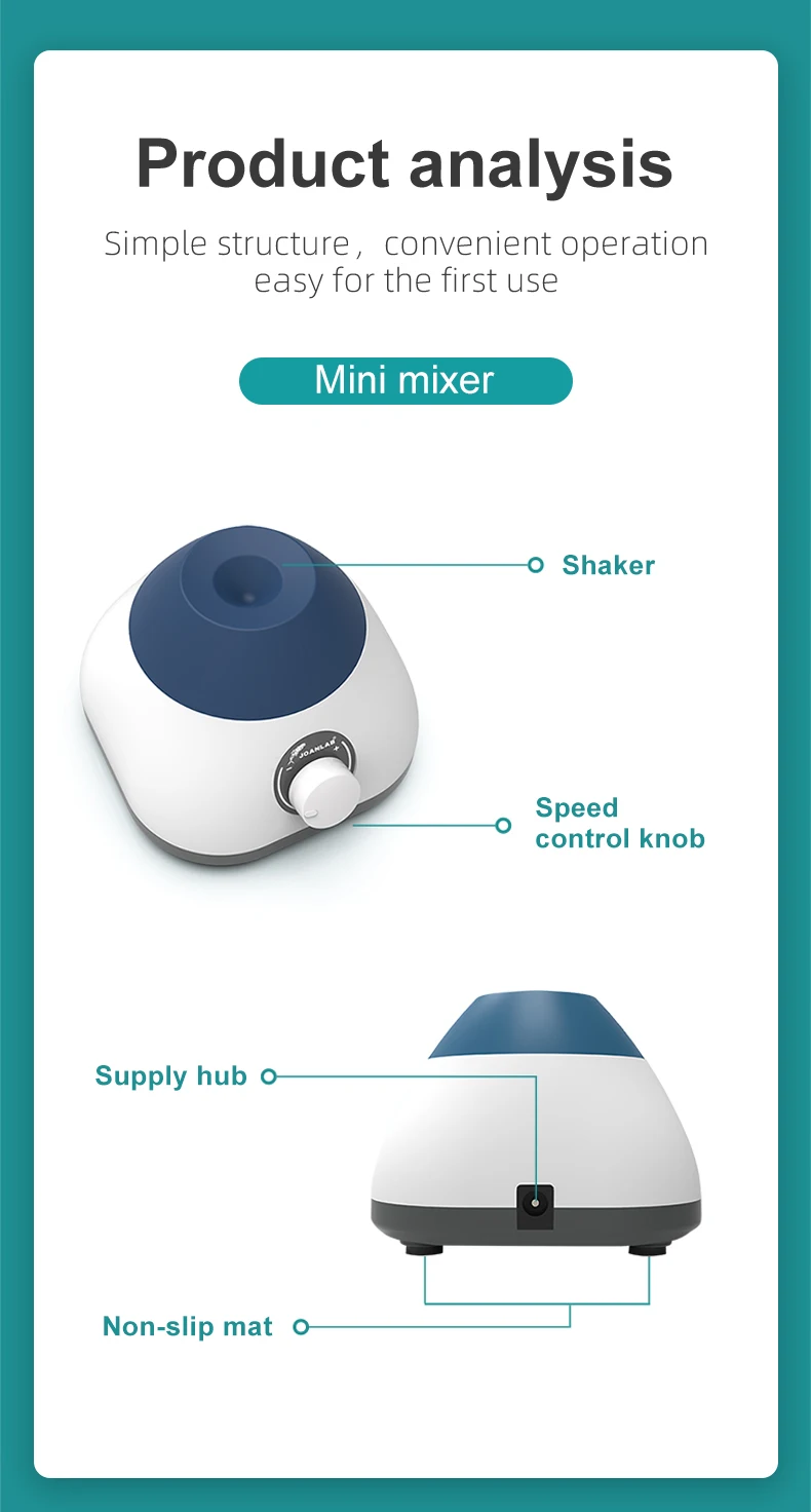 JOANLAB Mini Vortex Mixer Shaker Laboratory Tattoo Pigment Nail Polish Liquid Ink Mixer