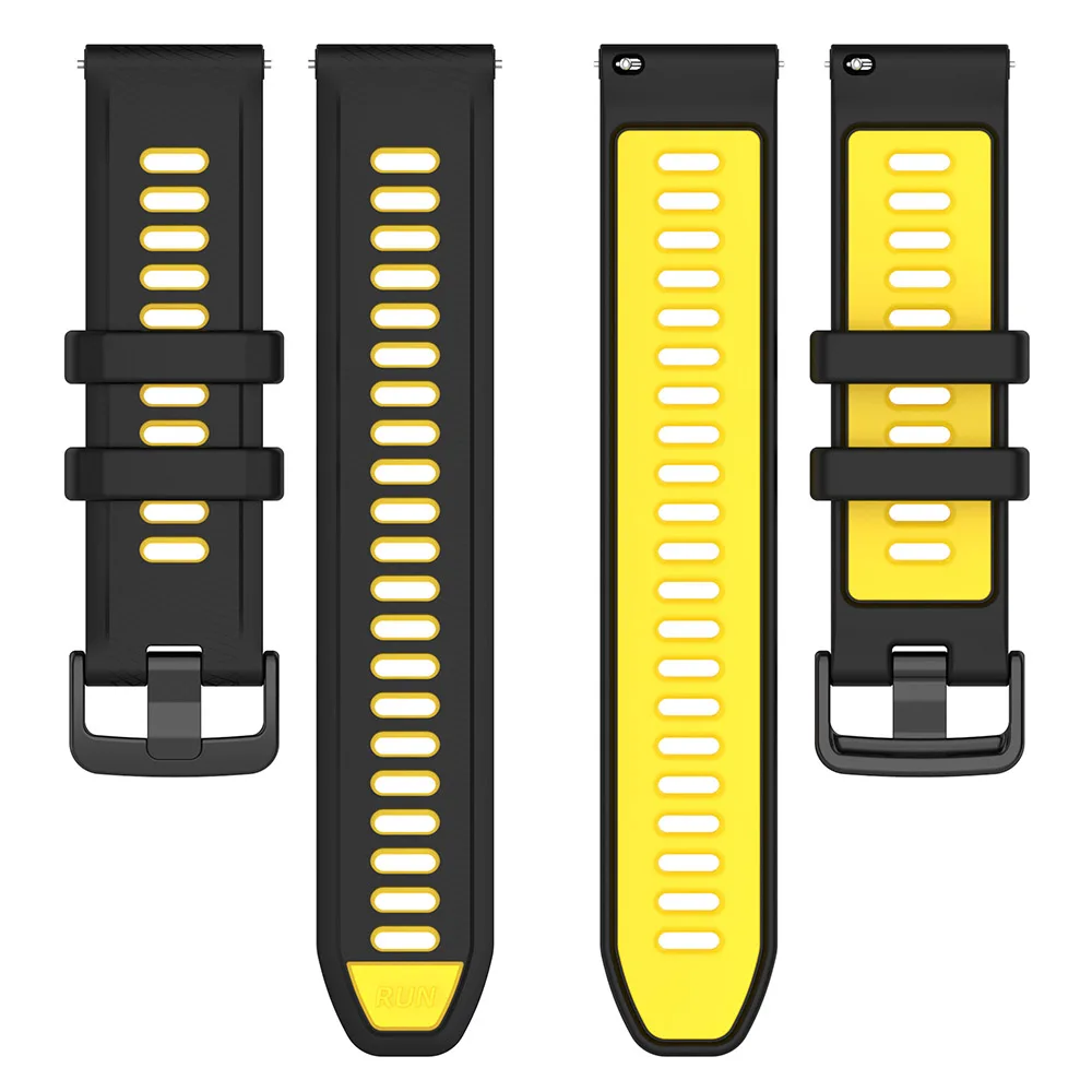Two-Color Silicone Strap For Garmin Forerunner 265 265S 255S 255 Vivoactive 5 Replacement 18mm 20mm 22mm Watch Band