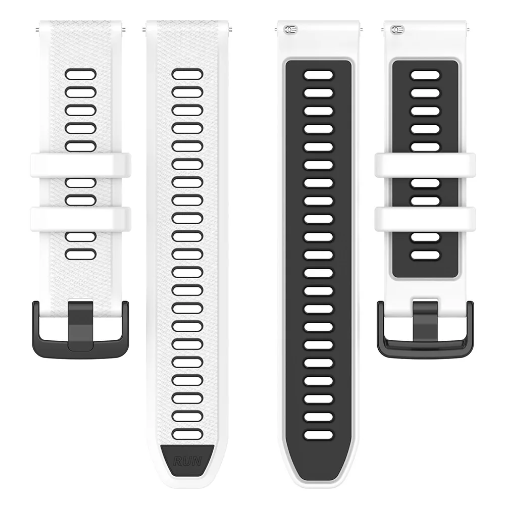 Two-Color Silicone Strap For Garmin Forerunner 265 265S 255S 255 Vivoactive 5 Replacement 18mm 20mm 22mm Watch Band