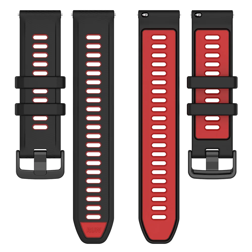 Two-Color Silicone Strap For Garmin Forerunner 265 265S 255S 255 Vivoactive 5 Replacement 18mm 20mm 22mm Watch Band