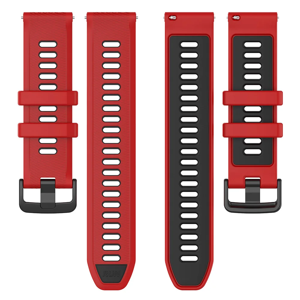 Two-Color Silicone Strap For Garmin Forerunner 265 265S 255S 255 Vivoactive 5 Replacement 18mm 20mm 22mm Watch Band