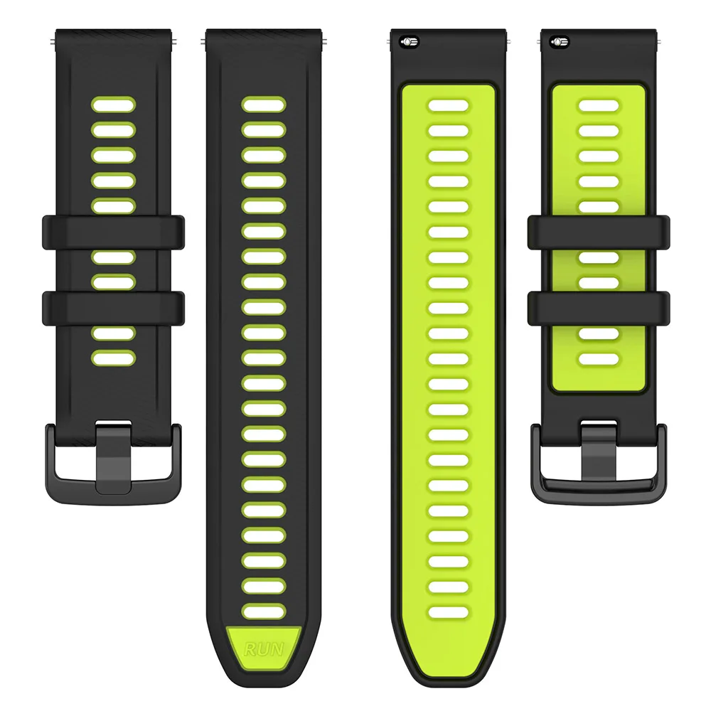 Two-Color Silicone Strap For Garmin Forerunner 265 265S 255S 255 Vivoactive 5 Replacement 18mm 20mm 22mm Watch Band