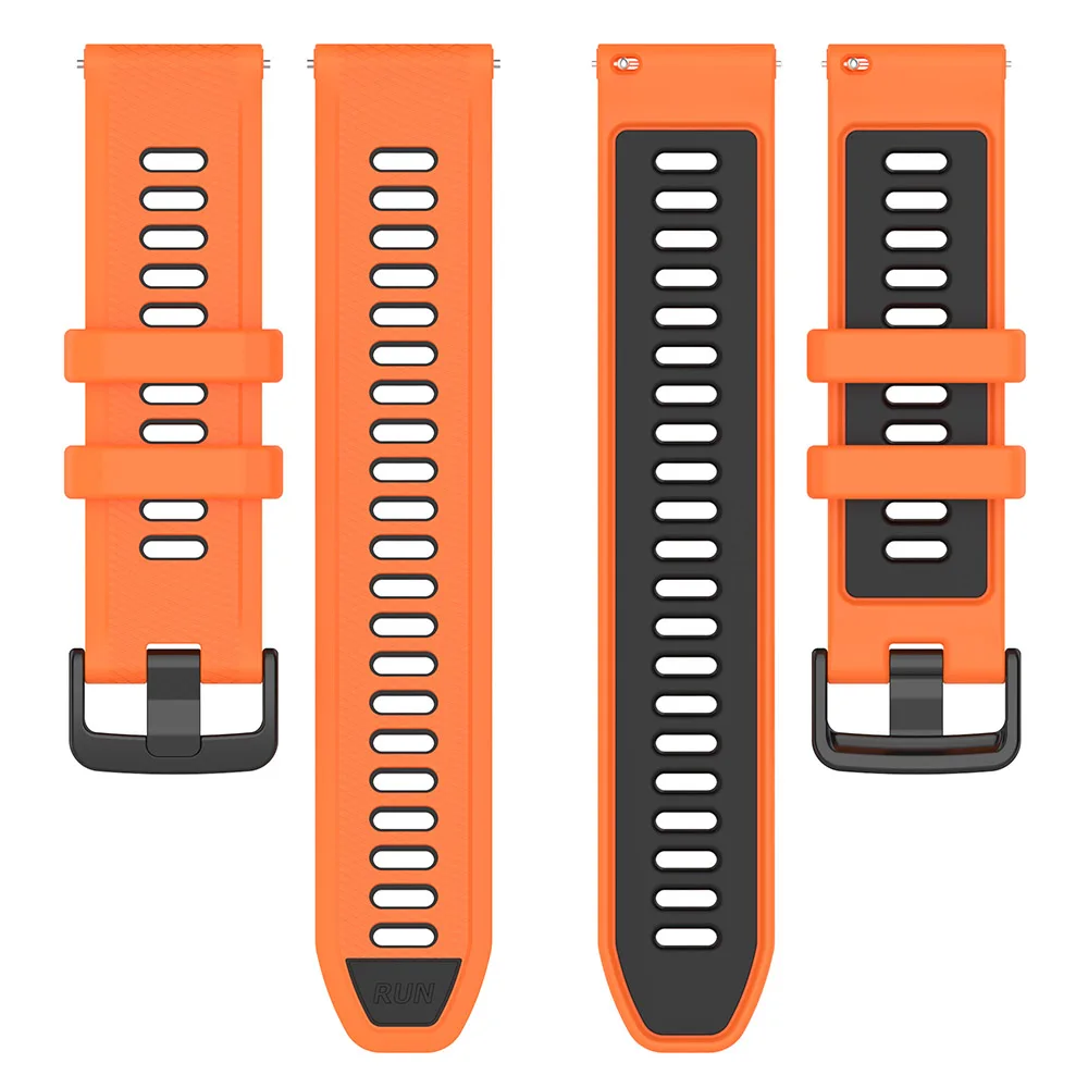 Two-Color Silicone Strap For Garmin Forerunner 265 265S 255S 255 Vivoactive 5 Replacement 18mm 20mm 22mm Watch Band