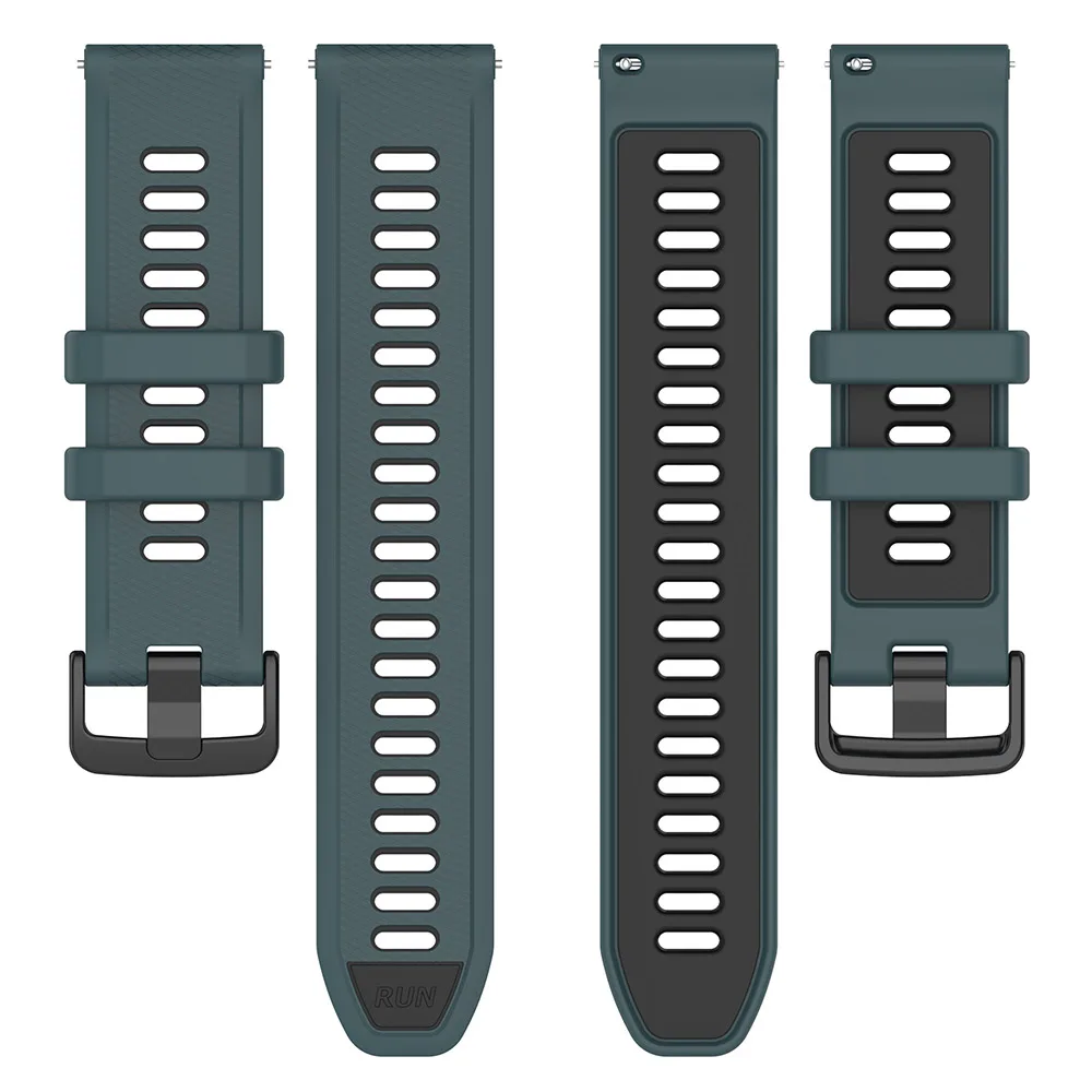 Two-Color Silicone Strap For Garmin Forerunner 265 265S 255S 255 Vivoactive 5 Replacement 18mm 20mm 22mm Watch Band