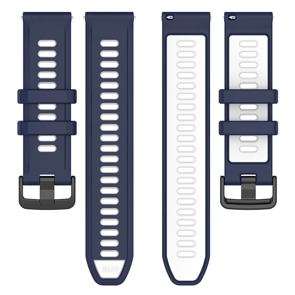Two-Color Silicone Strap For Garmin Forerunner 265 265S 255S 255 Vivoactive 5 Replacement 18mm 20mm 22mm Watch Band