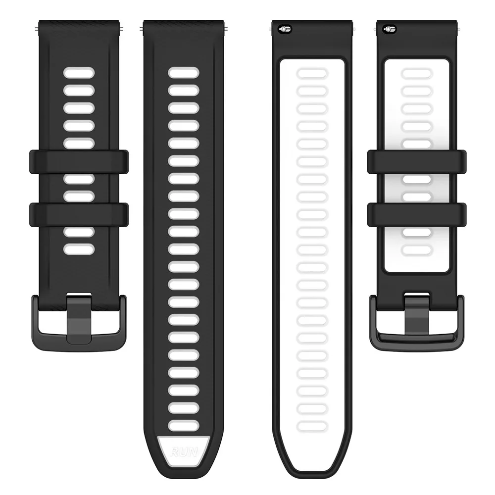 Two-Color Silicone Strap For Garmin Forerunner 265 265S 255S 255 Vivoactive 5 Replacement 18mm 20mm 22mm Watch Band