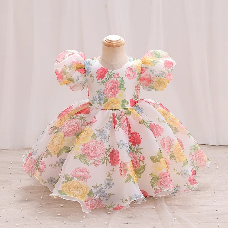 Rainbow Tutu Girls Party Dress Pageant Children Costume Princess Kids Bridesmaid Clothes For Birthday Wedding Gowns Vestidos 1-6
