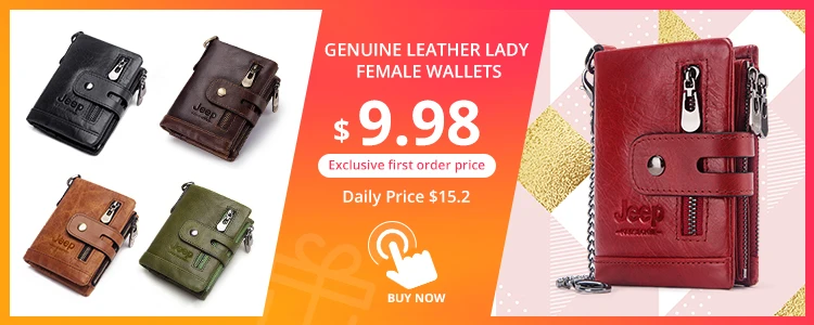 Vintage Crazy Horse Leather Men Wallets RFID Protection Mini Metal Card Holder Wallet Zipper Coin Pocket for Man