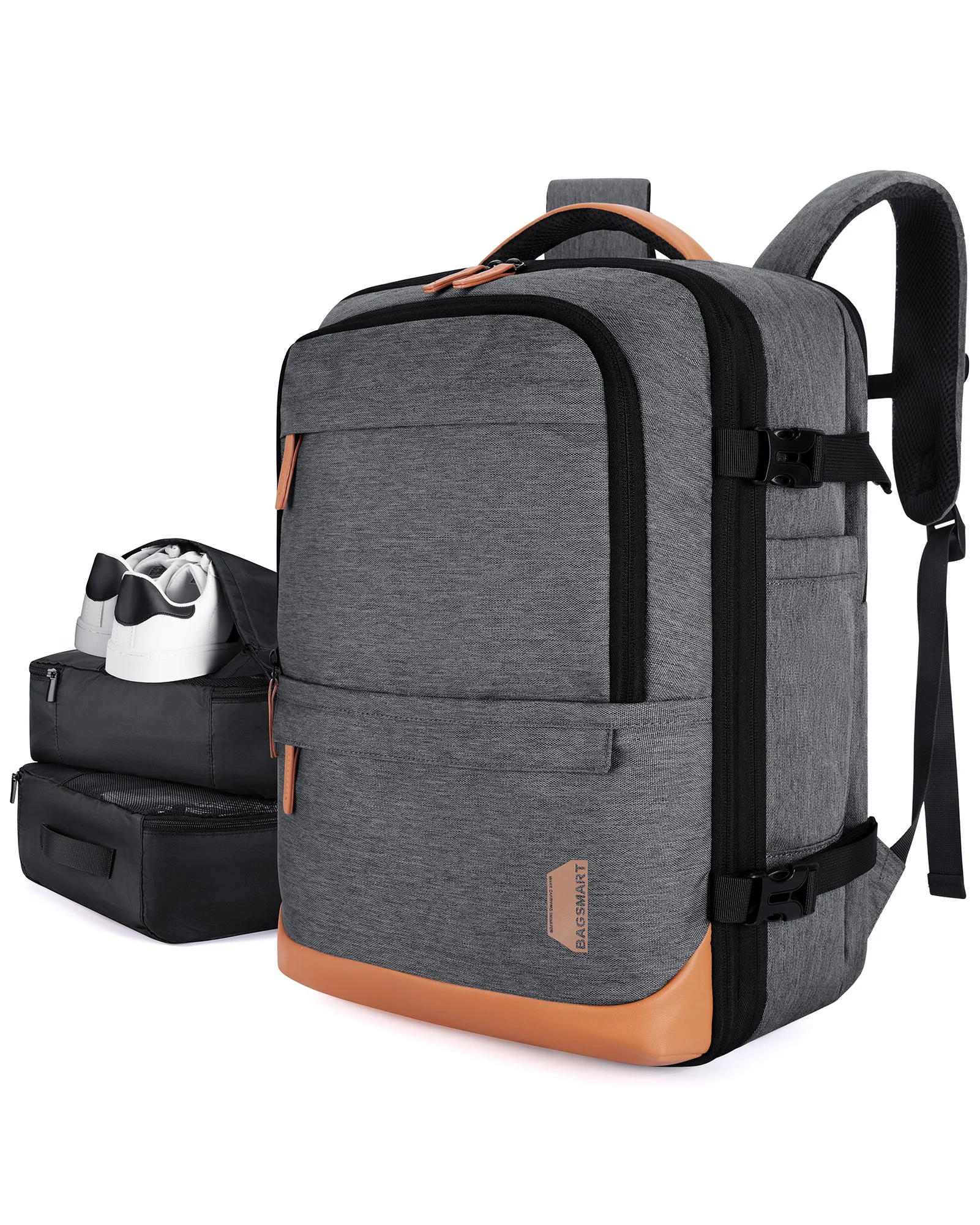 BAGSMART 17.3'' Laptop Backpack 4Pcs 40L Travel Cabin Backpack Airline Carry On Luggage Backpack Suitcase with Packing Cubes