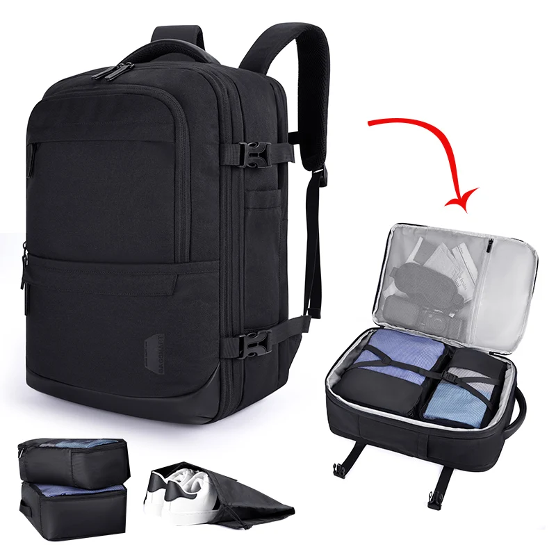 BAGSMART 17.3'' Laptop Backpack 4Pcs 40L Travel Cabin Backpack Airline Carry On Luggage Backpack Suitcase with Packing Cubes