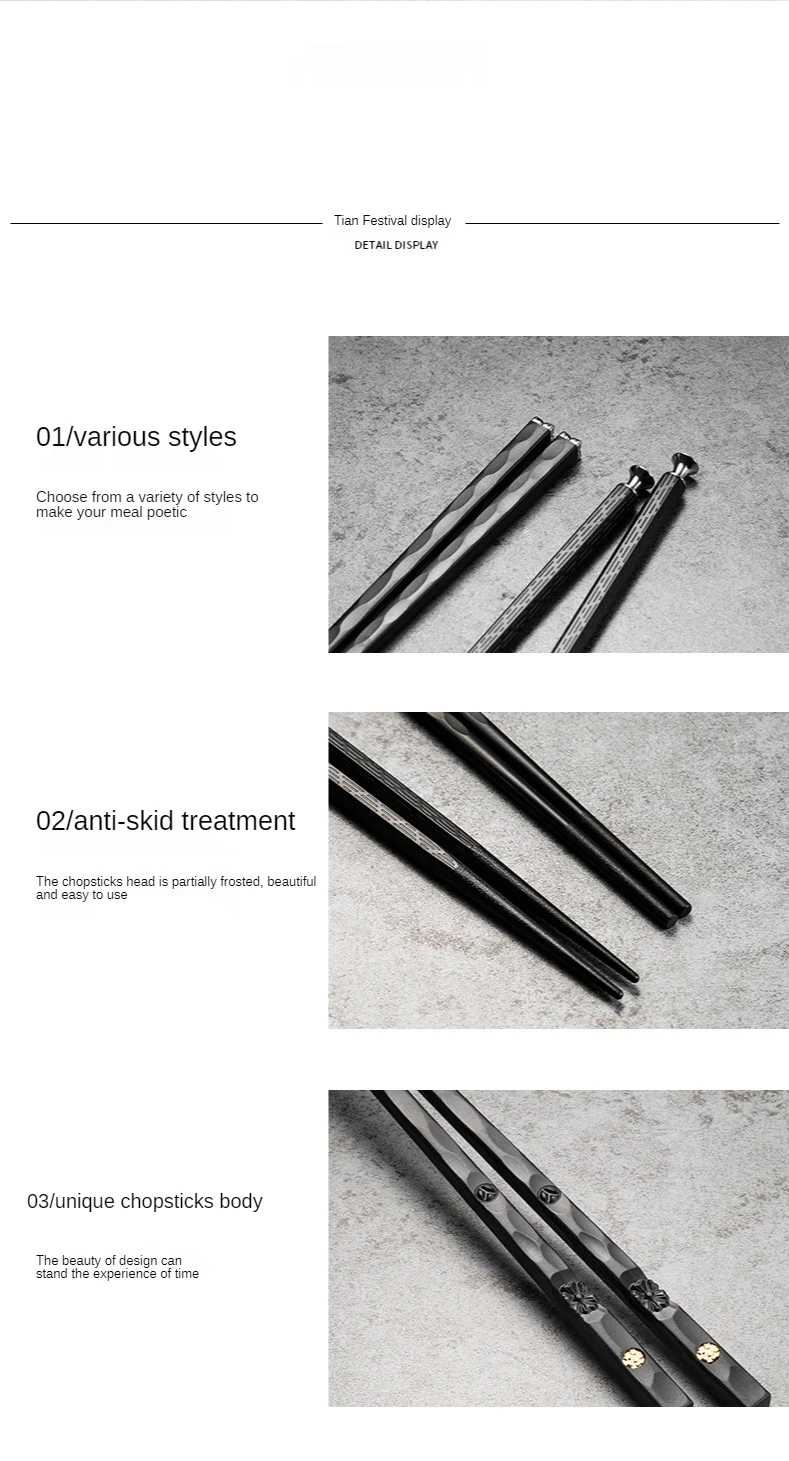 5 Pairs Japanese Chinese chopsticks Sushi Sticks Reusable Alloy Korean Chopsticks Set Healthy Alloy Tableware Palillos Chinos